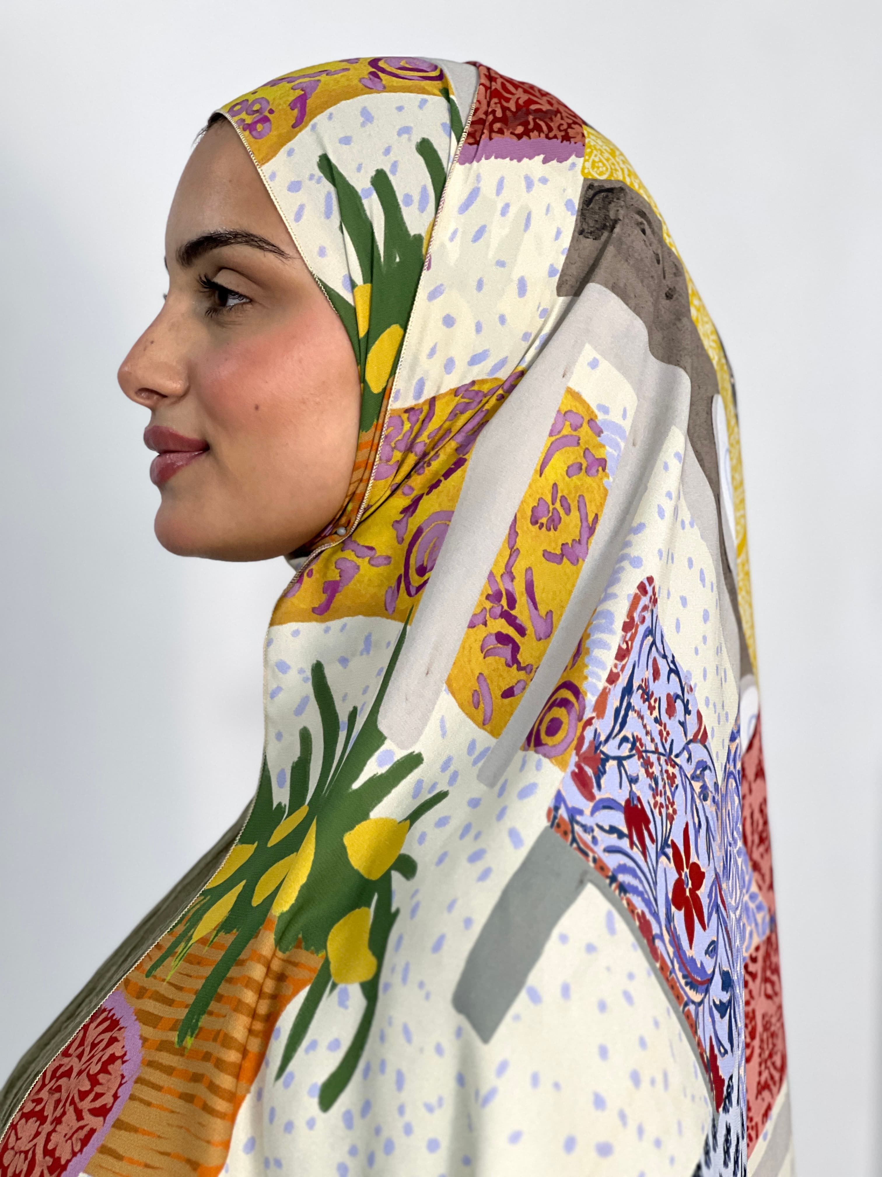 Allurina scarf - "Boho Collage"