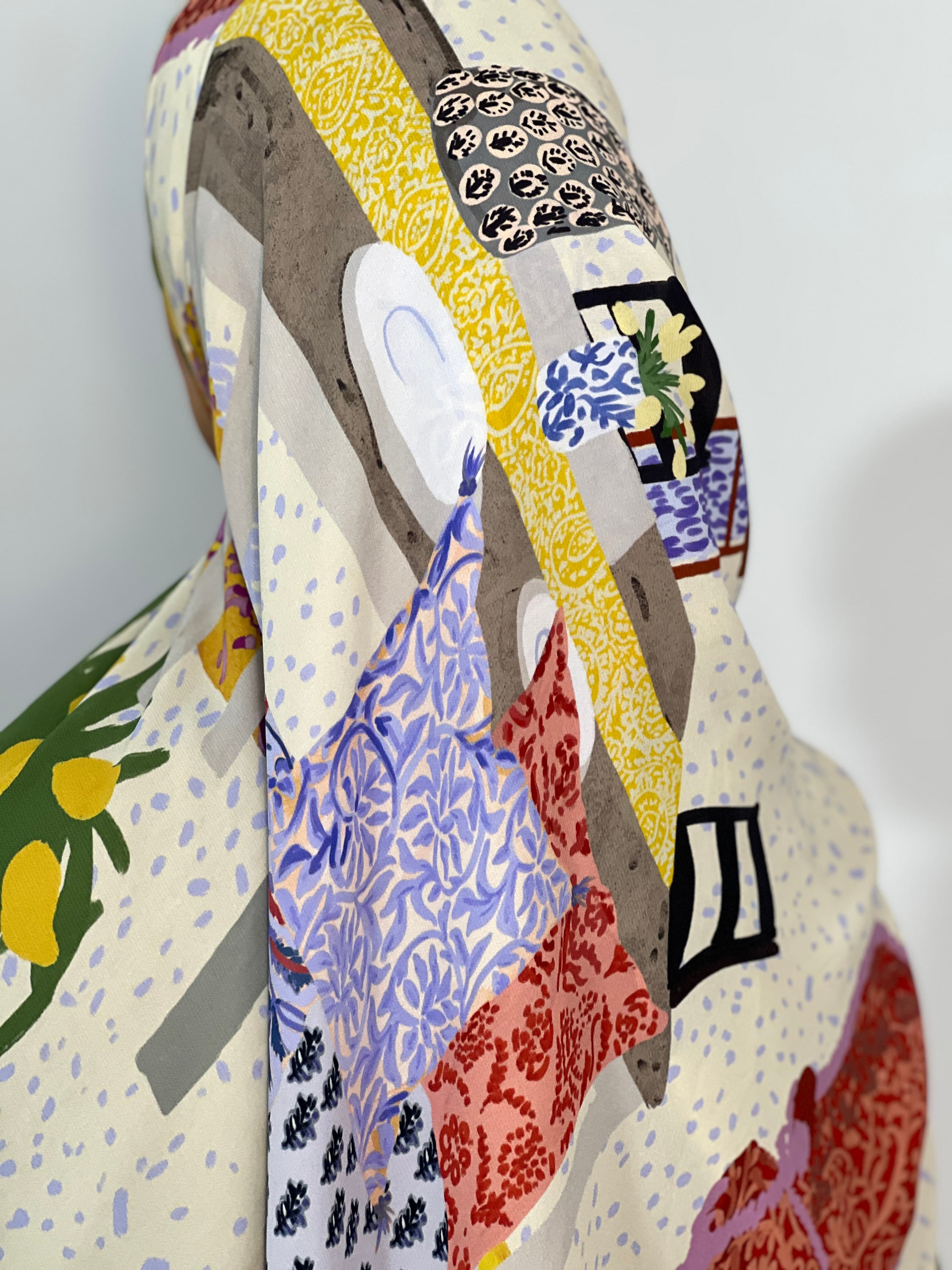 Allurina scarf - "Boho Collage"