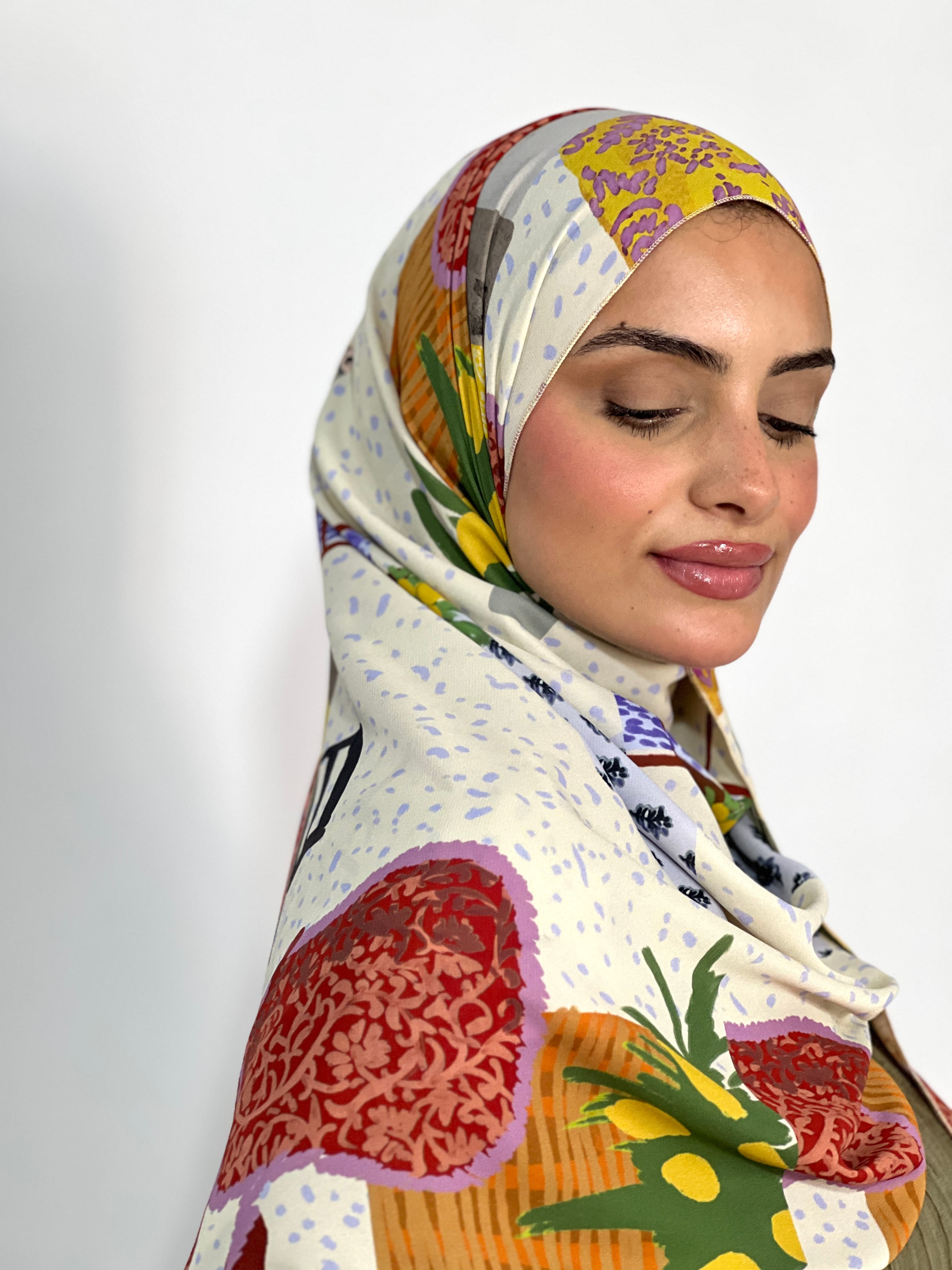 Allurina scarf - "Boho Collage"