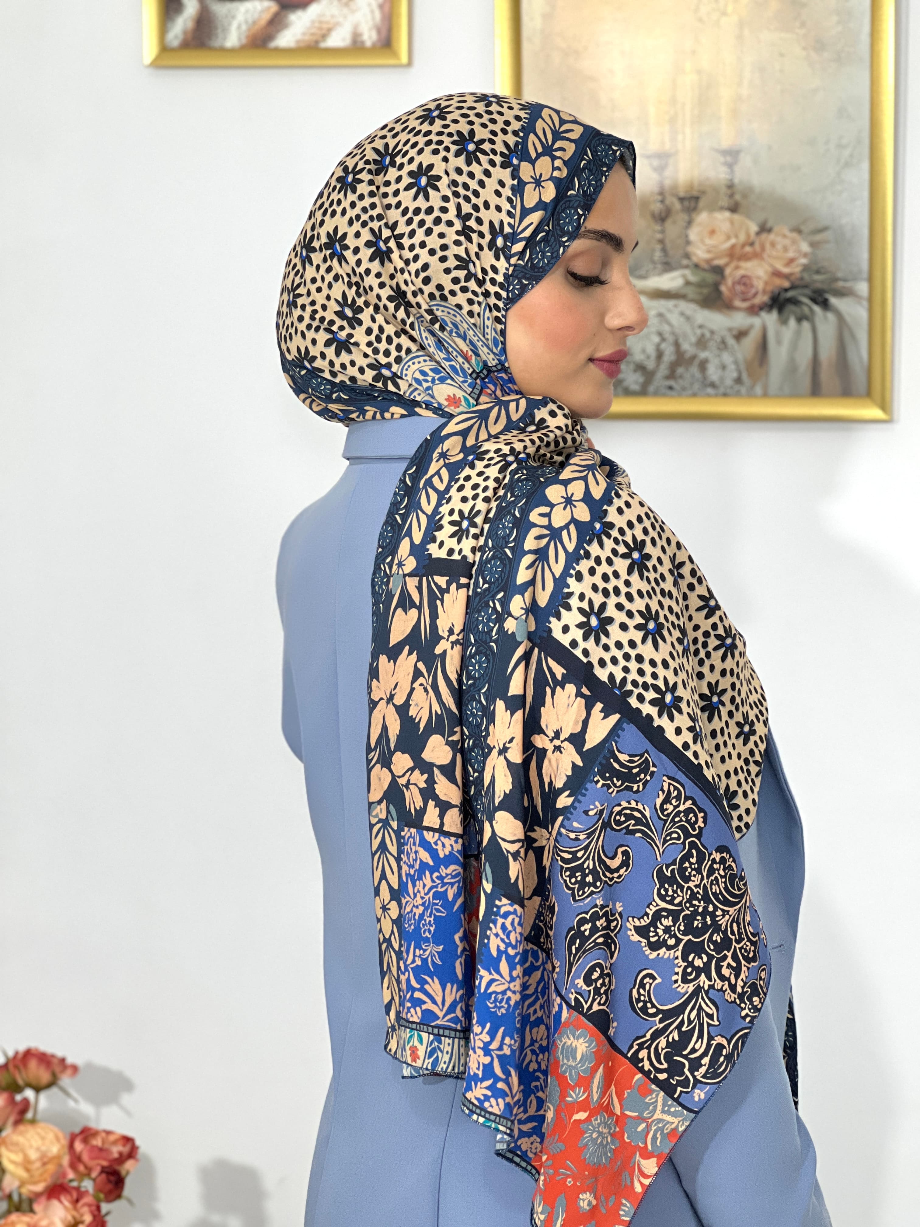 Allurina scarf - "Bohemian Patchwork"
