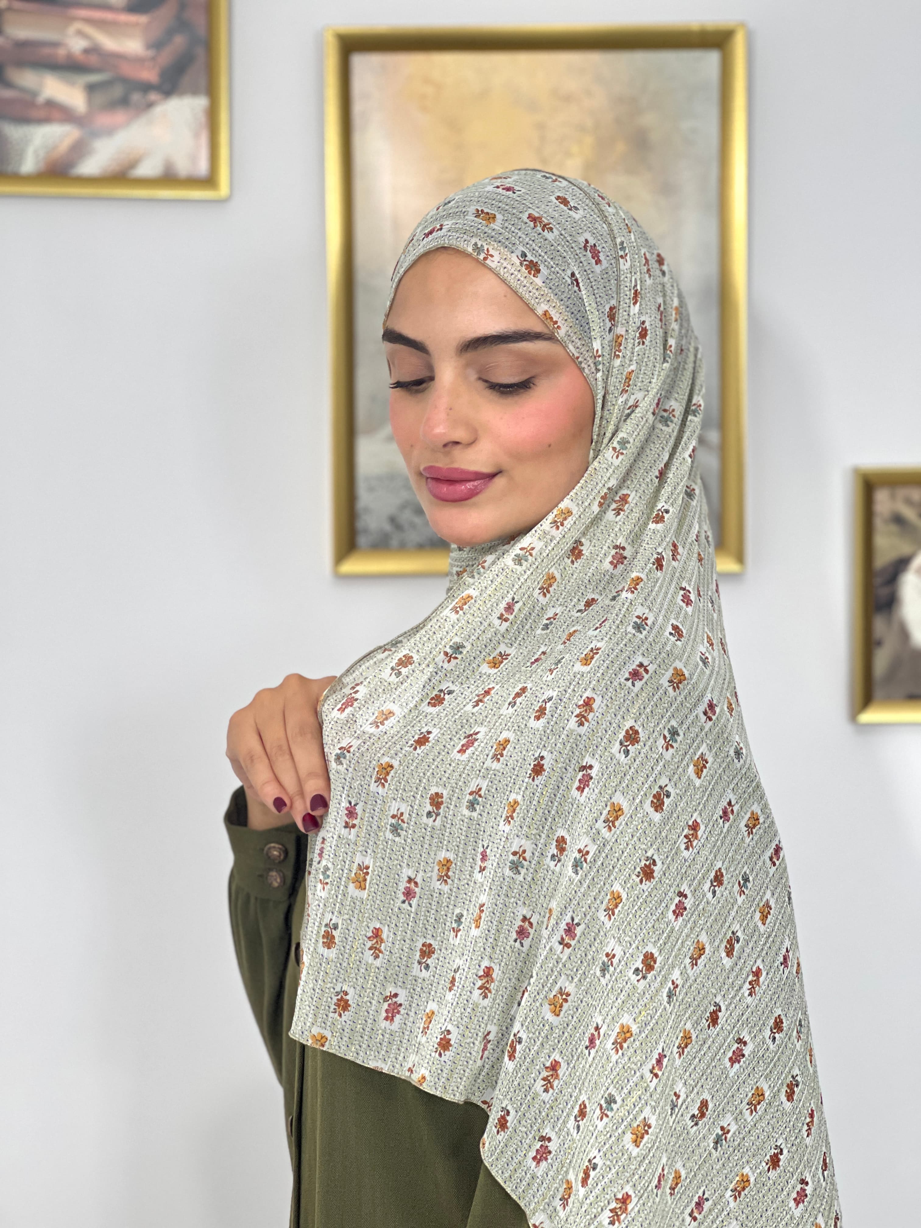 Allurina scarf - "Sage Ditsy"