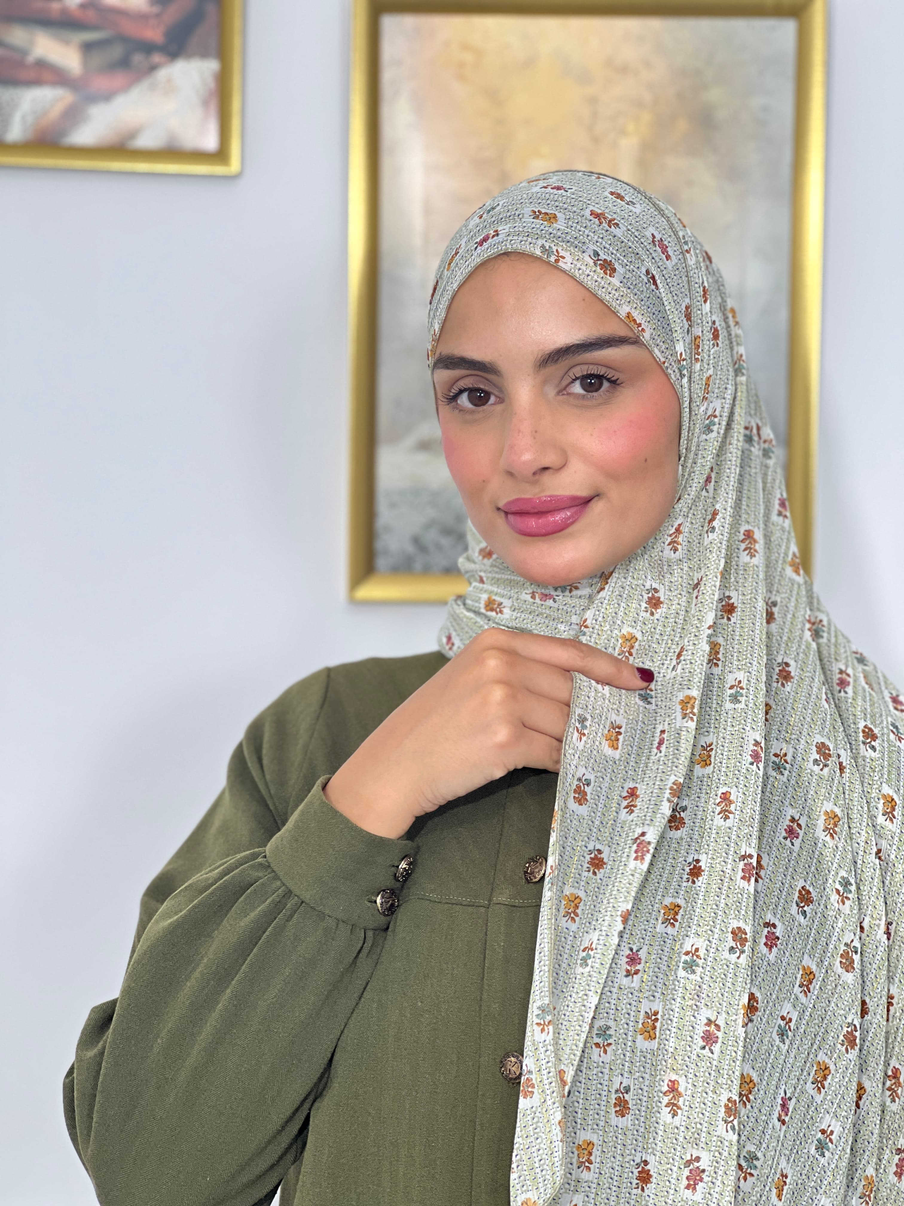 Allurina scarf - "Sage Ditsy"