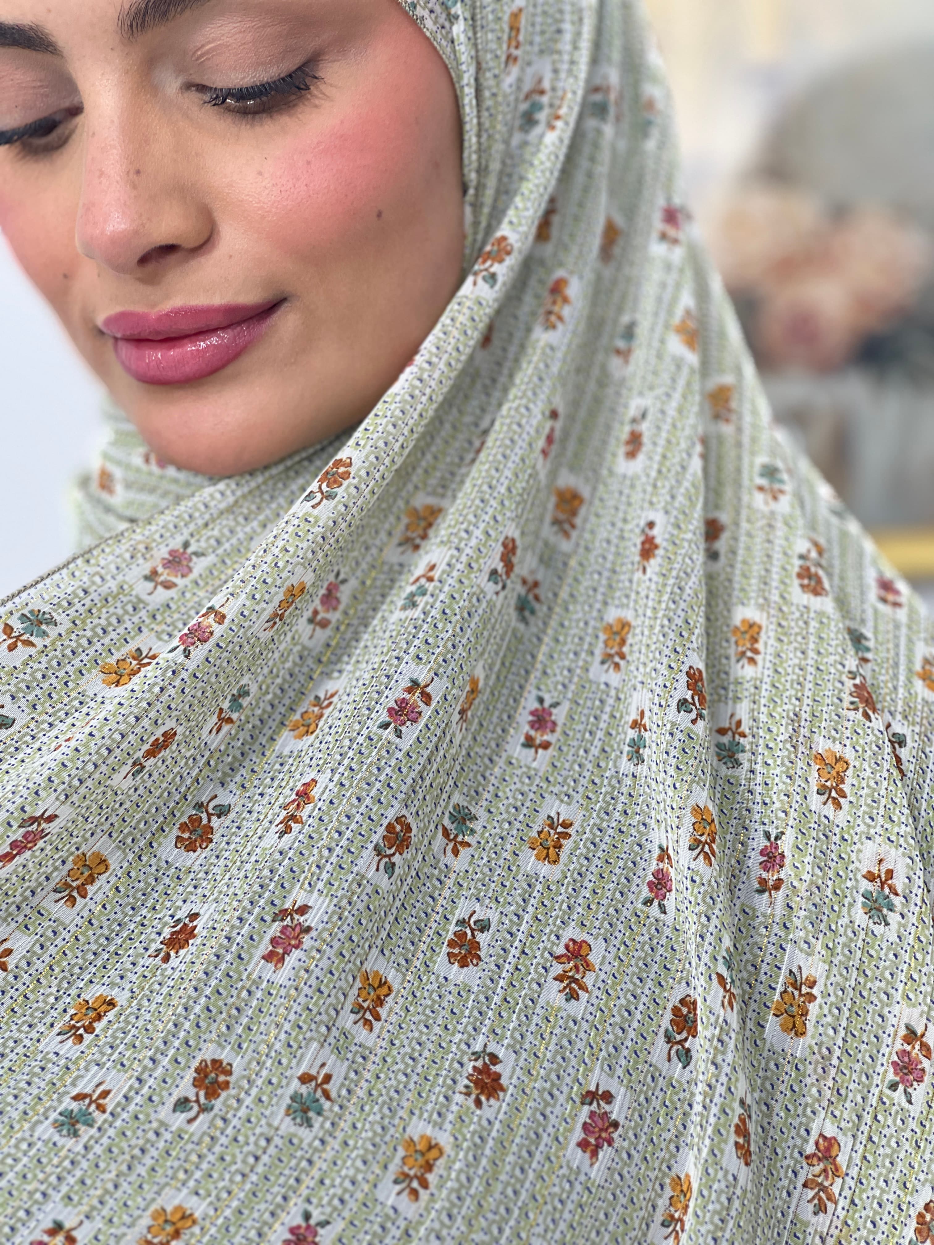 Allurina scarf - "Sage Ditsy"