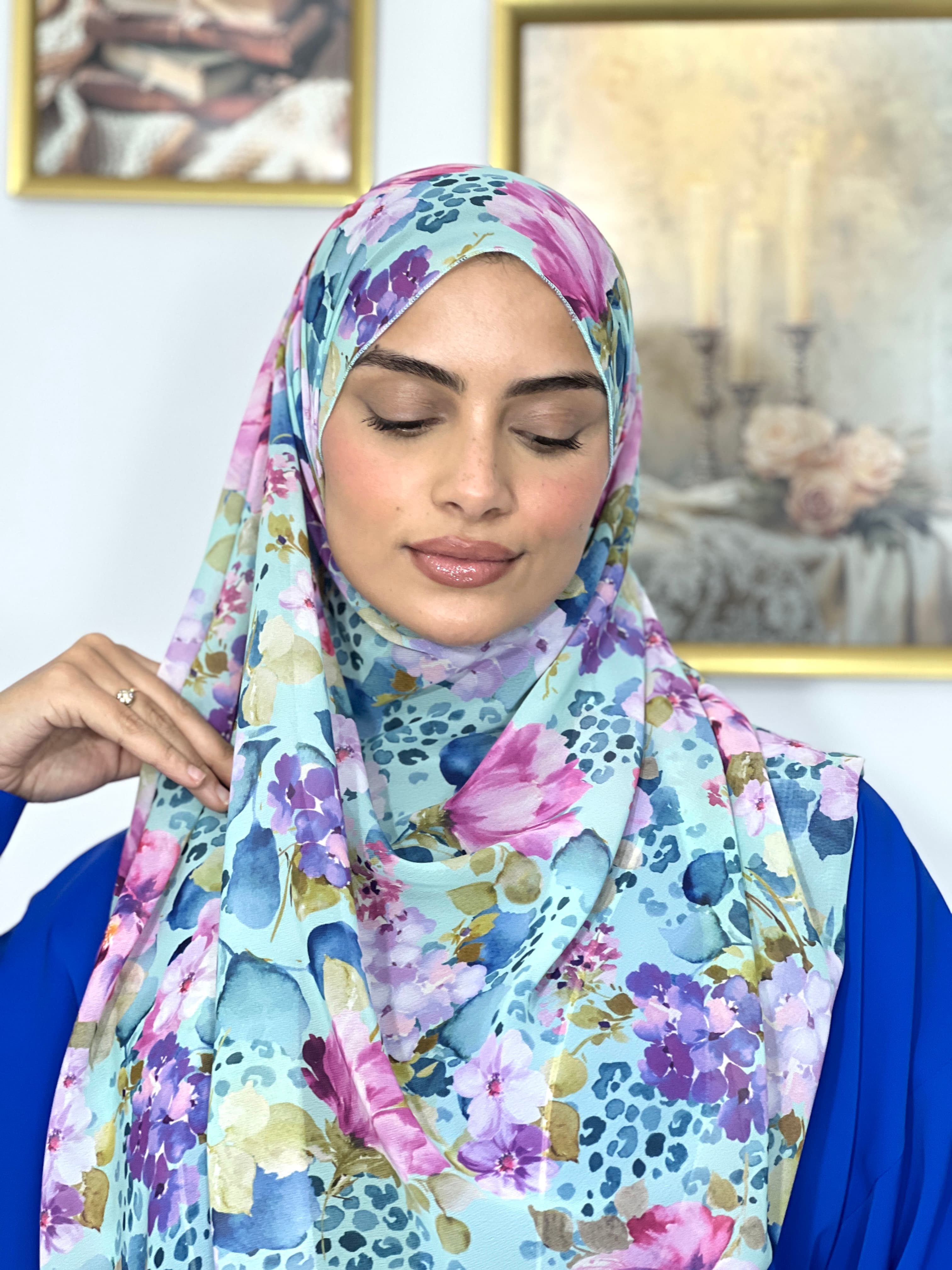 Allurina scarf - "Pastel Wildflower"