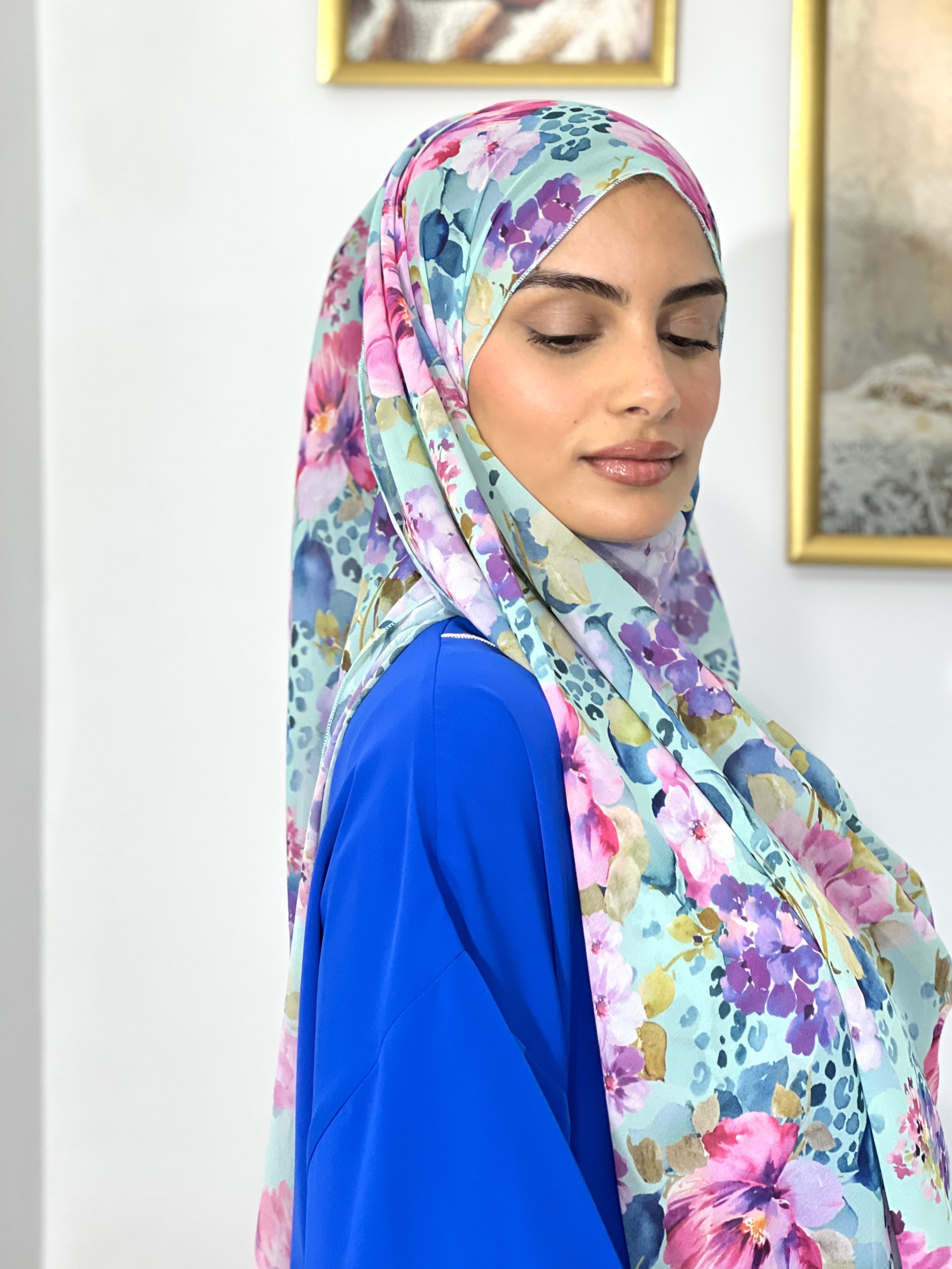 Allurina scarf - "Pastel Wildflower"