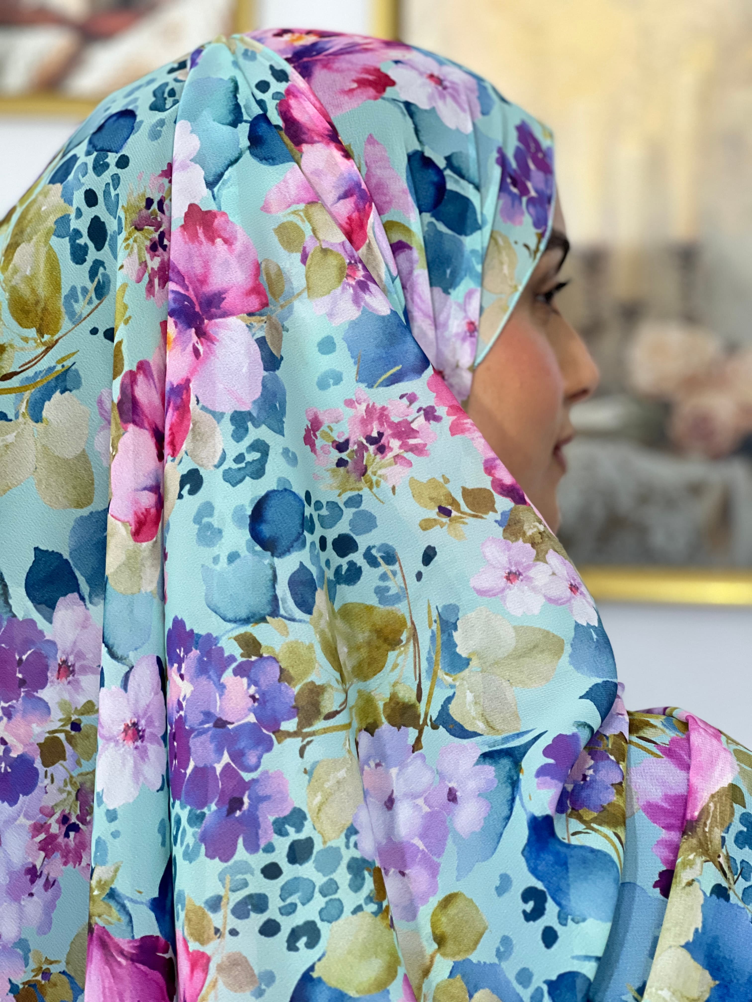 Allurina scarf - "Pastel Wildflower"