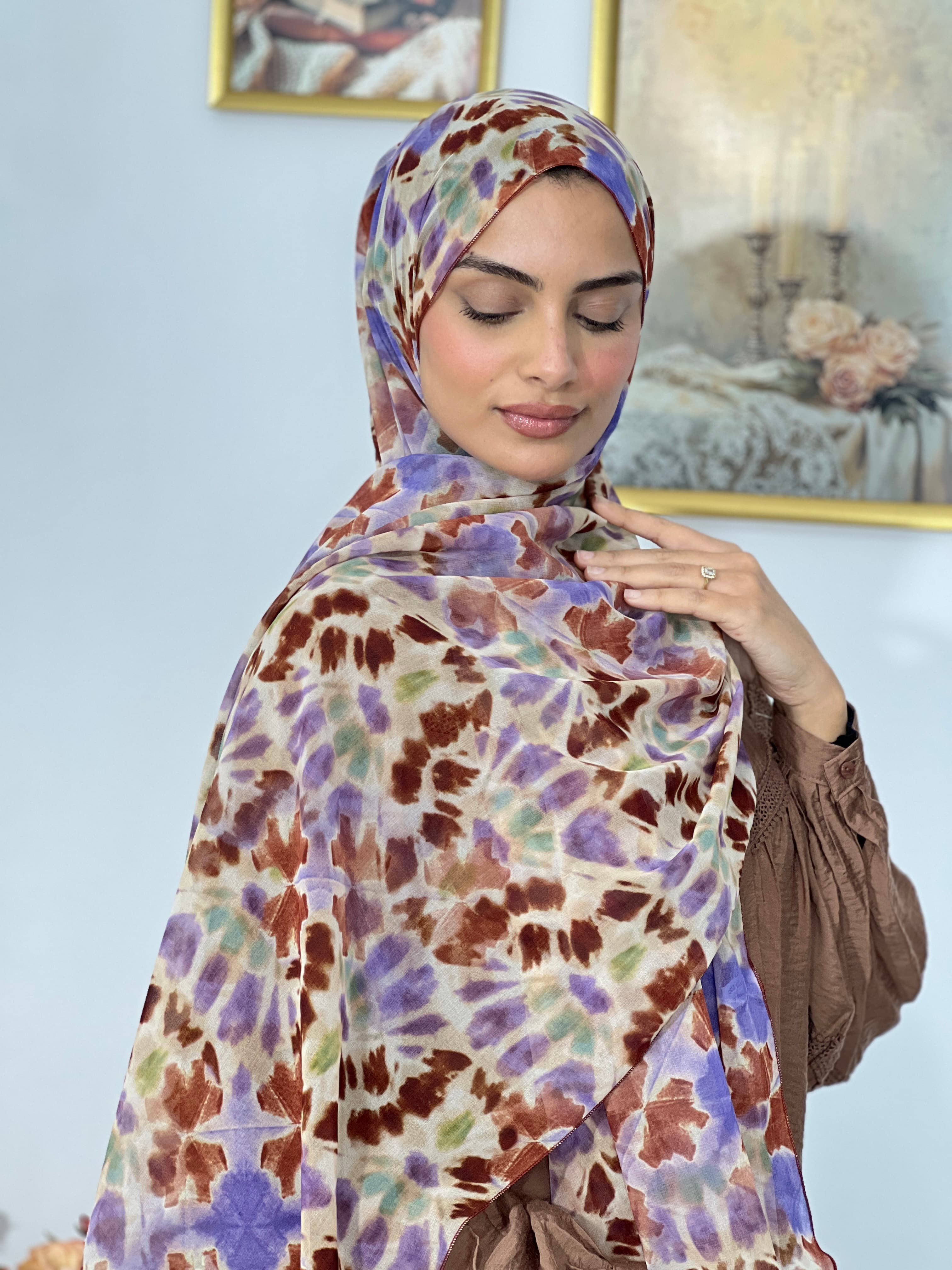 Allurina scarf - "Lilac Tie-Dye"